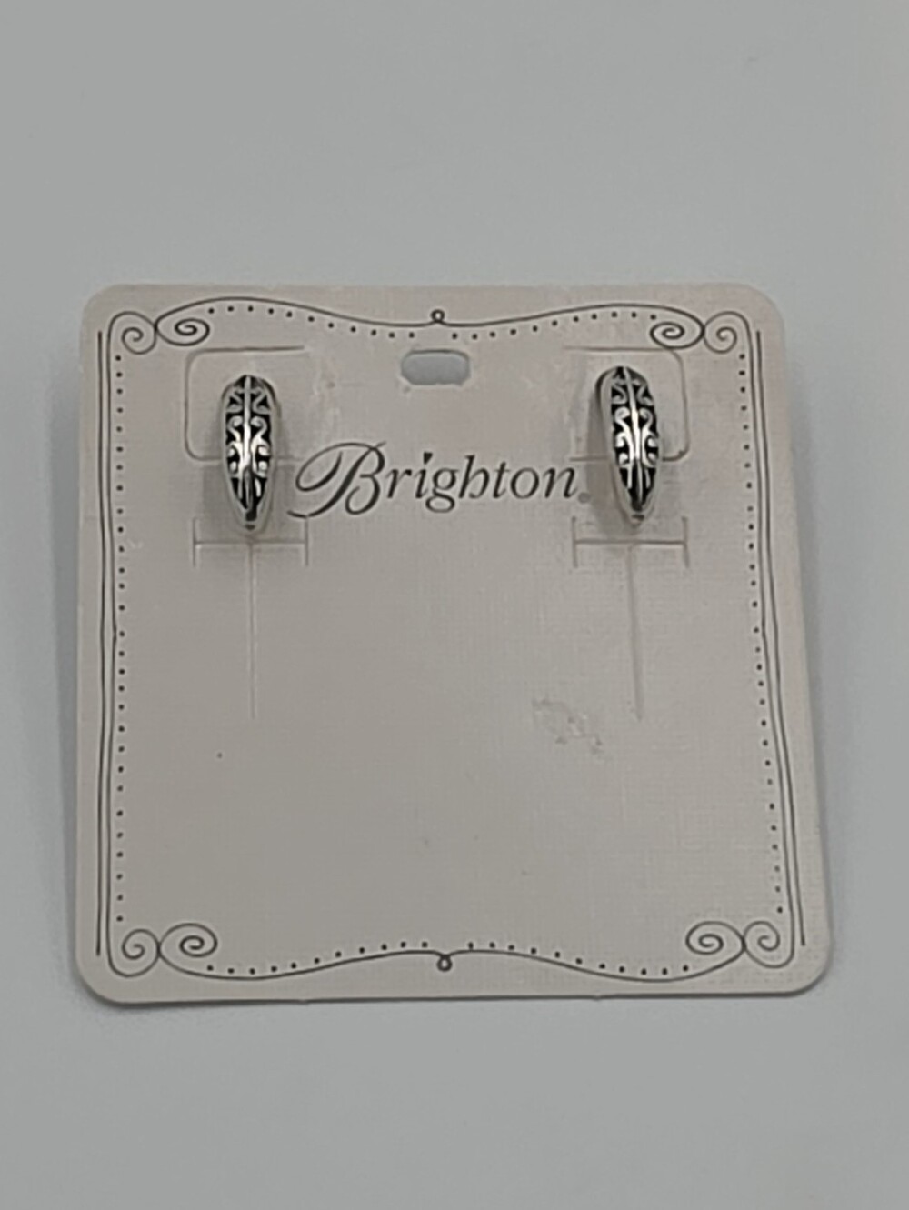 Brighton Silver-Tone Filigree Huggie Earrings - Silver
